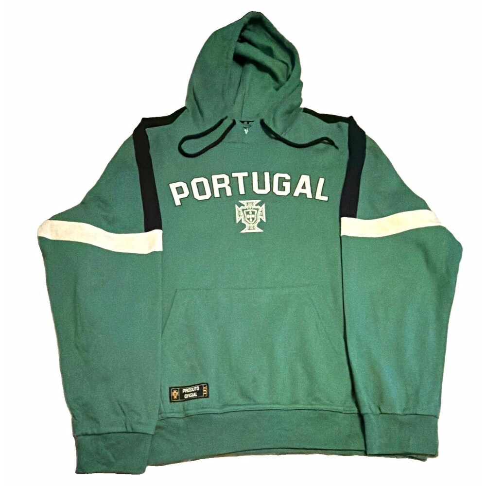 Portugal FPF Officially Licensed Soccer Pullover Hoodie Sweatshirt Green L